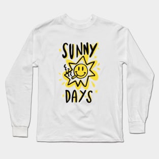 Sunny days smoking | sunny day | smoke | yellow Long Sleeve T-Shirt